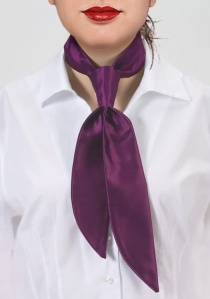 Corbata para servicios señora púrpura unicolor