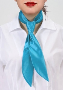 Corbata señora servicios azul turquesa unicolor