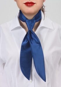 Corbata señora servicios azul real monocolor