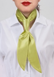 Corbata para señoras verde claro unicolor