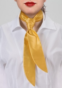 Corbata para señora oro amarillo unicolor