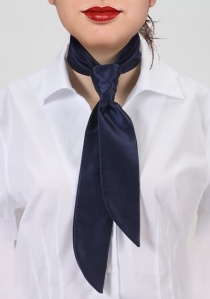 Corbata señora azul marino unicolor