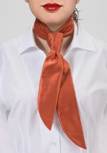 Corbata de mujer para servicios de color terracota