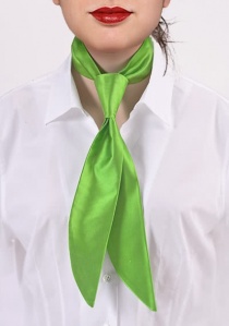 Corbata señora verde unicolor