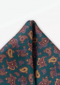 Bufanda decorativa con diseño paisley en turquesa