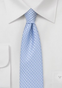 Krawatte schmal geformt Gitter-Oberfläche taubenblau