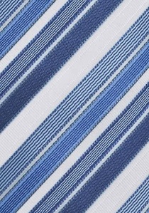 Corbata rayas tonos azul blanco