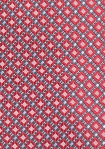 Corbata geométrica rojo