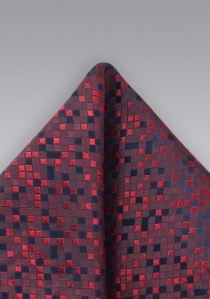 Pañuelo de bolsillo mosaico rojos negros