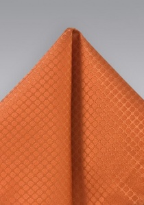 Pañuelo de bolsillo naranja estampado seda