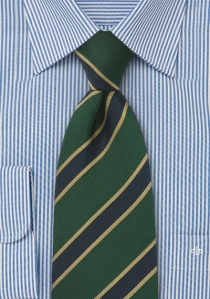 Corbata regimiento rayas verde azul