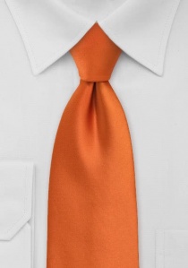 Corbata naranja cobre clip