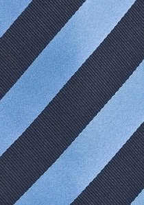 Corbata clip rayado tonos azules