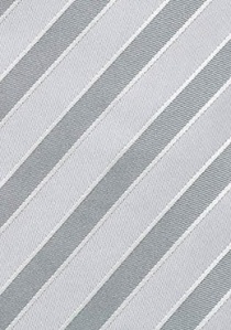 Corbata rayas tonos plata