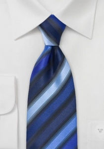 Corbata rayada tonos azules