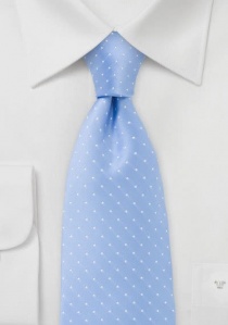 Tupfen-Krawatte hellblau
