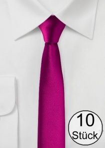 Corbata para hombre Extra Slim Rosa - Paquete de