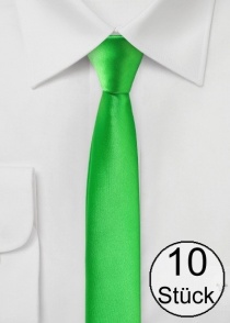 Corbata de caballero Extra Estrecha Verde -