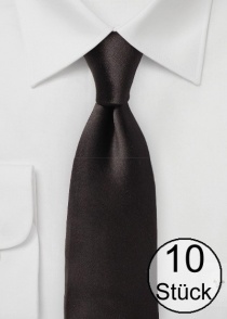 Corbata de caballero de fibra sintética lisa Tinta