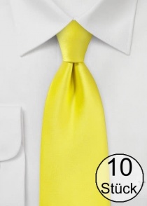 Corbata de moda amarillo dorado polifibra - diez
