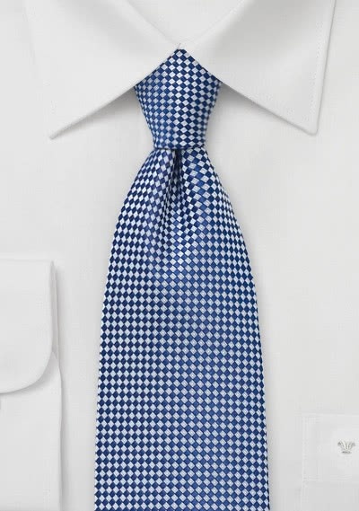 Corbata azul cobalto cuadrícula