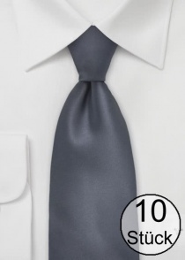 Elegante corbata de fibra sintética antracita -