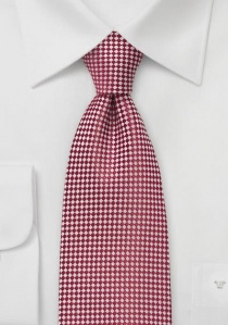 Corbata rojo plata cuadrícula