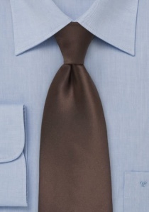 Corbata lisa marrón