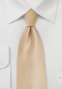 Corbata monocolor beige