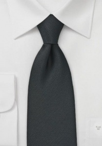 Corbata negro alquitrán bordada