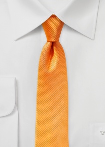 Corbata larga raya lisa superficie naranja
