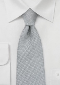 Corbata gris claro bordada