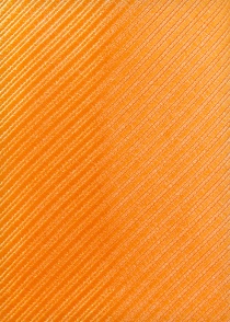 Corbata estrecha raya lisa superficie naranja
