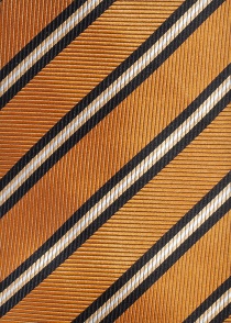 Corbata con diseño de rayas refinadas cobre noche