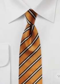 XXL corbata rayas diseño refinado cobre noche