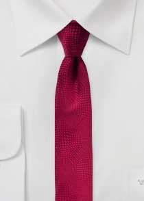 Corbata estructura delgada patrón rojo