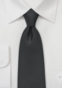 Krawatte asphaltschwarz Netz-Dessin