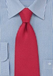 Corbata de hombre roja mediana con estampado de