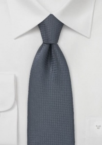 Corbata gris oscura con diseño de celosía