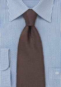 Krawatte mokkabraun Gitter-Dekor