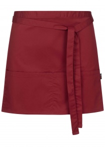 Precorbata roja oscura con bolsillos (unisex)