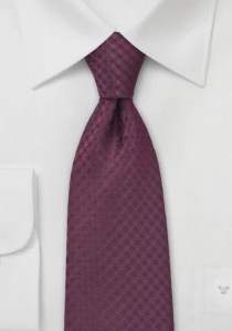 Corbata púrpura rombos bordados