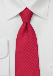 Corbata rombos rojo microfibra