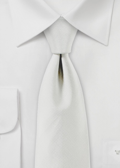 Corbata de lujo monocolor blanco