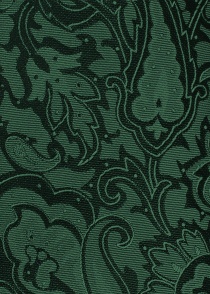 Corbata con mucho estilo diseño paisley verde pino