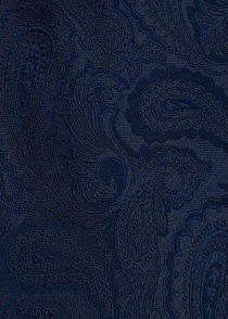 Elegante corbata estampado paisley azul marino