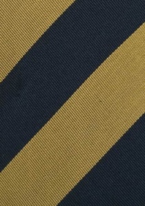Corbata regimiento XXL azul oscuro mostaza