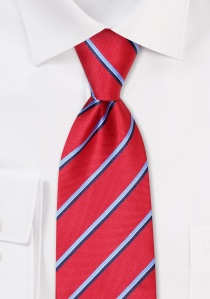 Corbata diseño rayas rojo medio