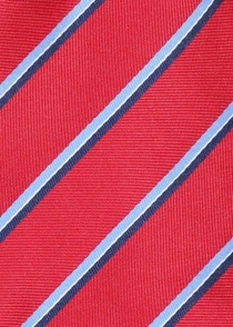 Corbata diseño rayas rojo medio