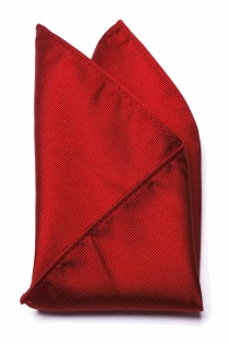Pañuelo de bolsillo liso acanalado rojo medio